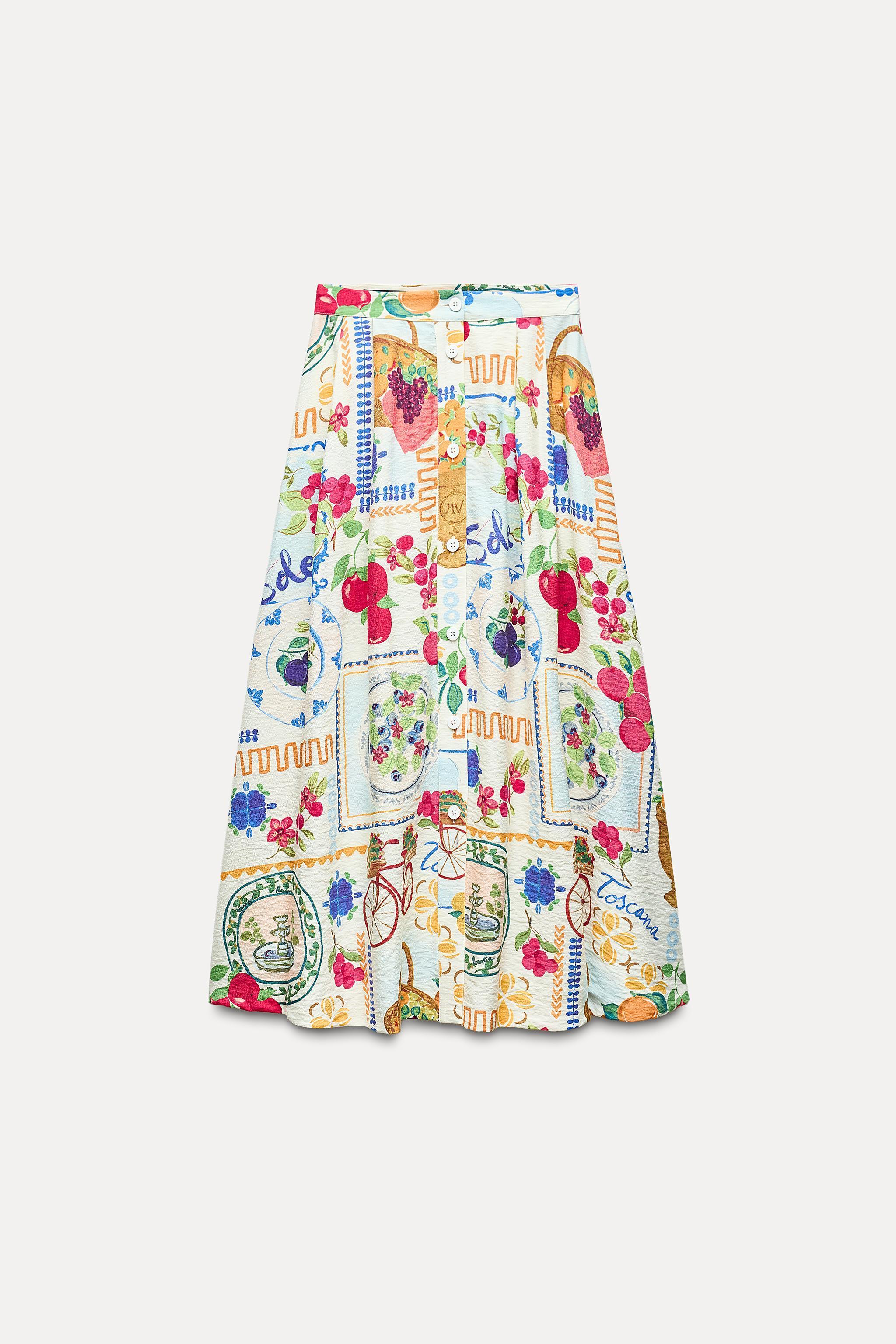 PRINTED CAPE SKIRT Product Image