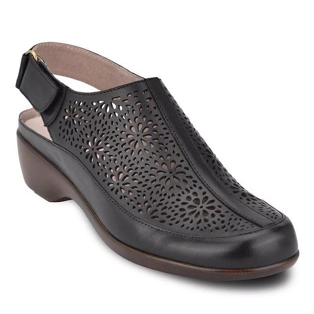 Easy Spirit Dawn Womens Perforated Leather Slingback Mules Product Image