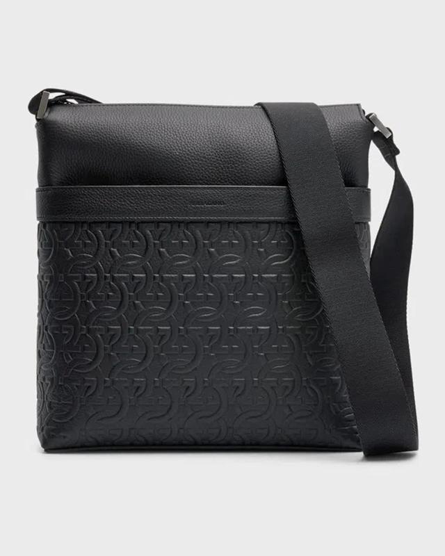 Man Gancini Crossbody Bag In Black Product Image