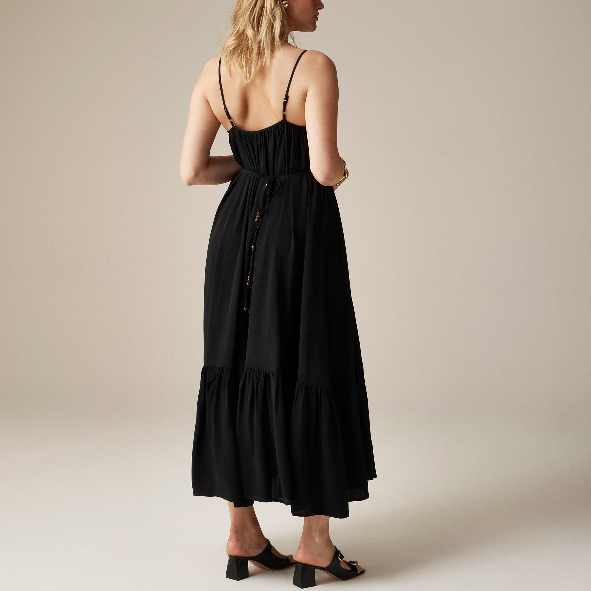 Caspia dress in crepe de chine Product Image