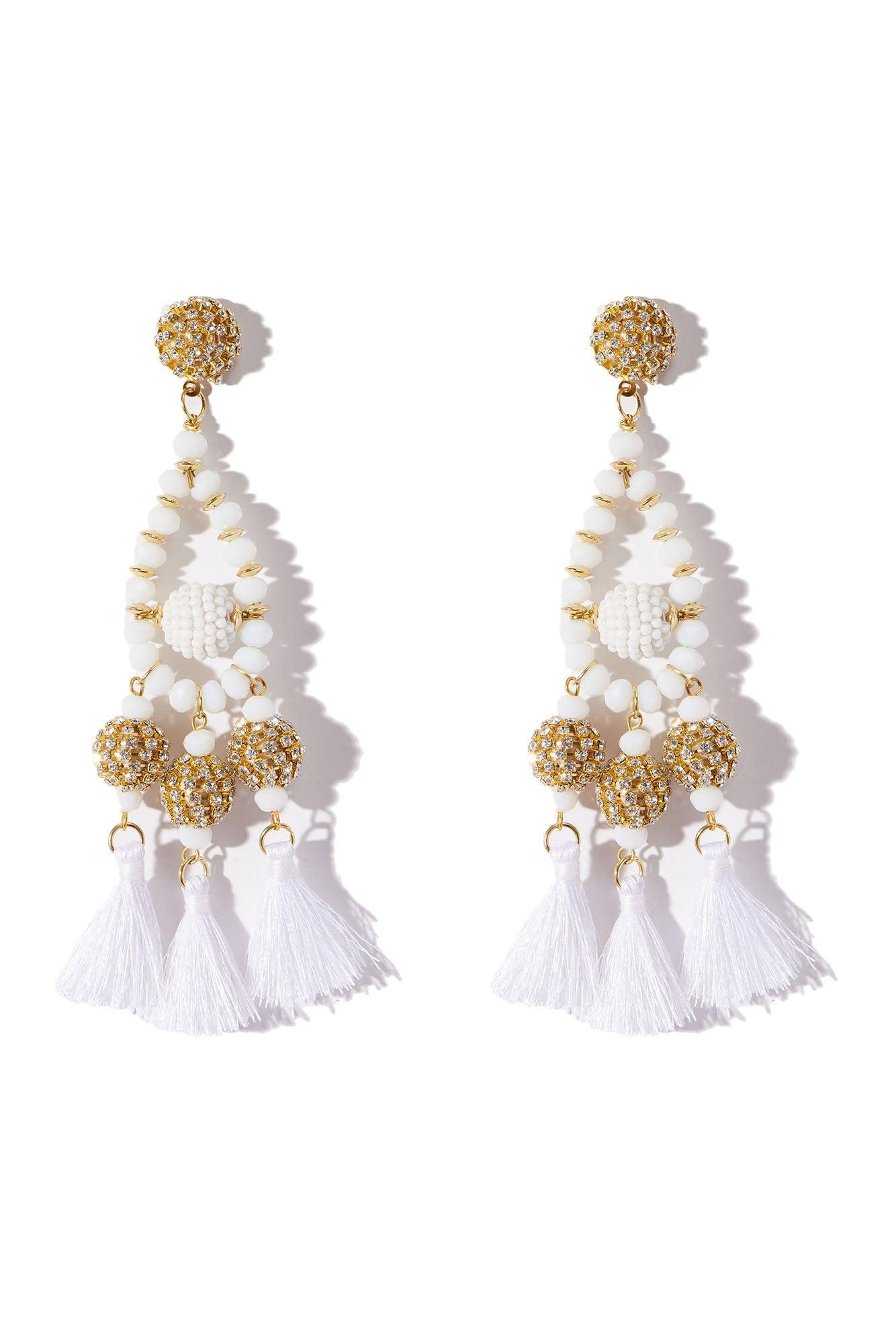 Perfect Beach Date Earrings - White Product Image