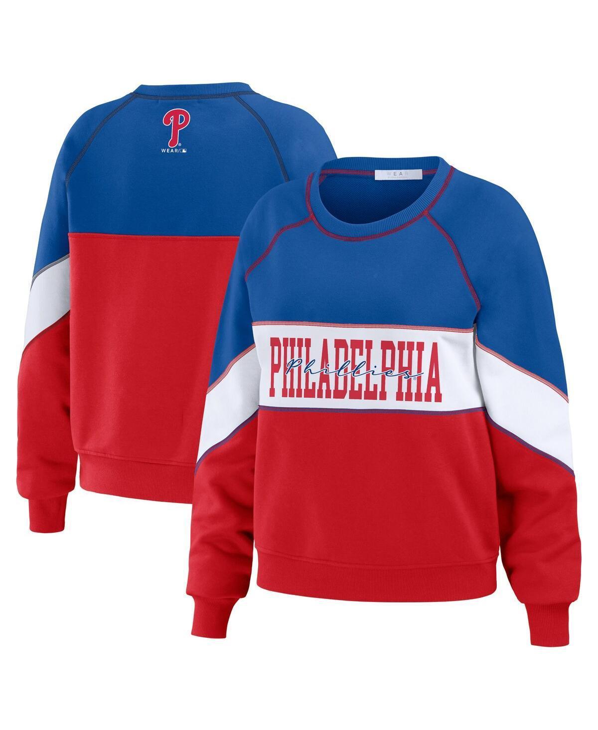 Womens Wear by Erin Andrews Royal Philadelphia Phillies Crewneck Pullover Sweatshirt - Royal Product Image