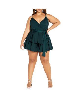 Plus Size Party Wrap Playsuit Product Image