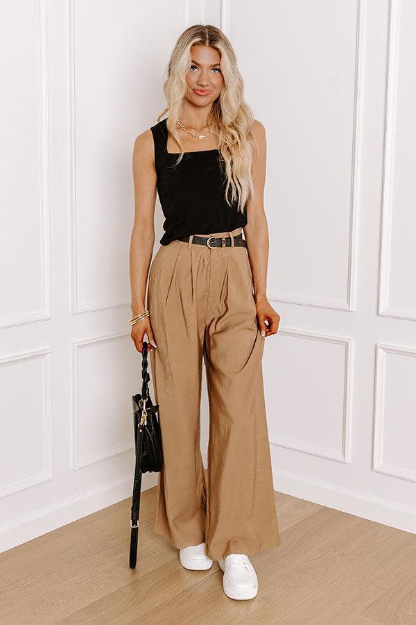 The Donatella High Waist Trousers In Khaki Product Image