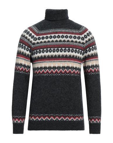 BRUNELLO CUCINELLI Turtleneck Alpaca Blend Pullover With Fairisle Motif In Grey Product Image