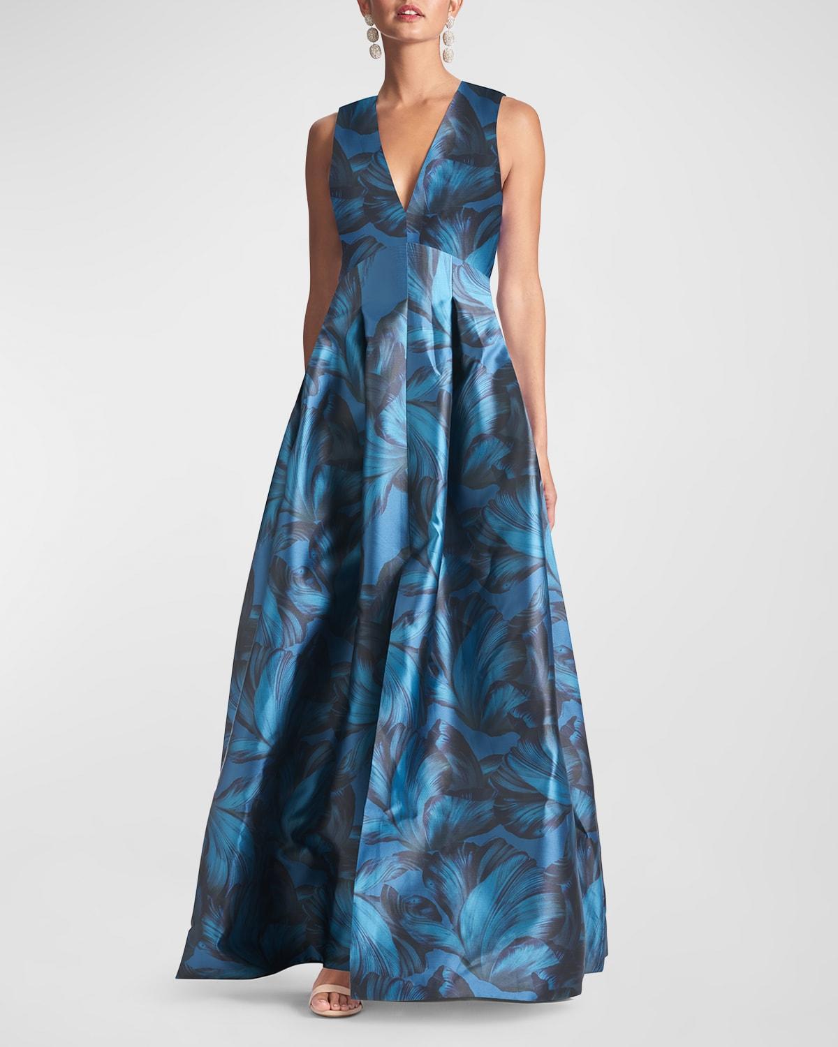 Brooke V-Neck Satin Gown product image