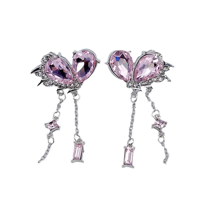 Butterfly Rhinestone Alloy Dangle Earring Product Image