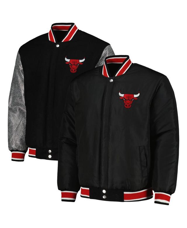 Mens JH Design Chicago Bulls Reversible Melton Full-Snap Jacket Product Image