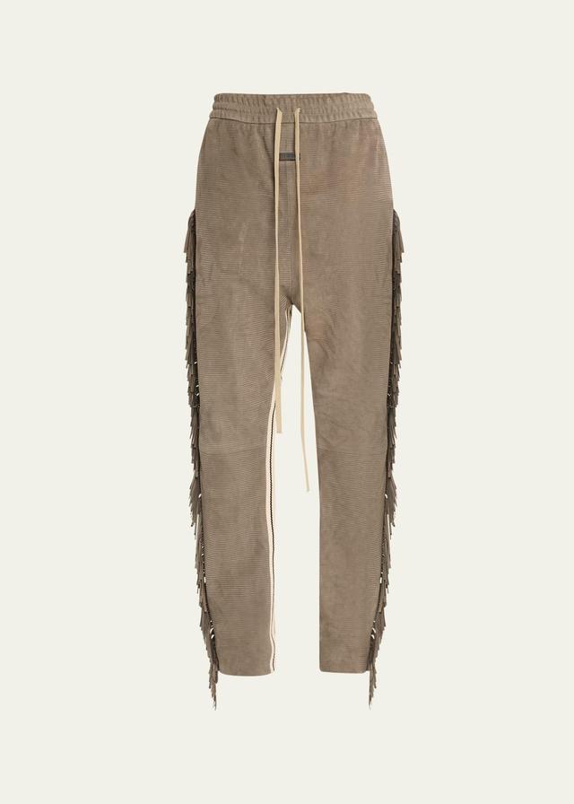 Mens Suede Fringe Forum Pants Product Image