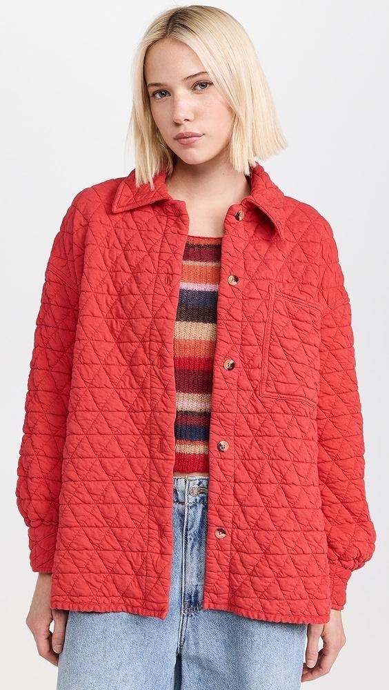 SUNDRY Quilted Shacket | Shopbop Product Image