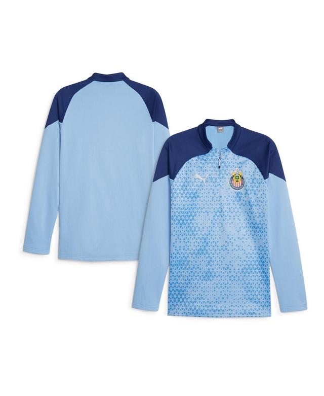 Mens Puma Light Blue Chivas 2023/24 Quarter-Zip Fleece Top Product Image