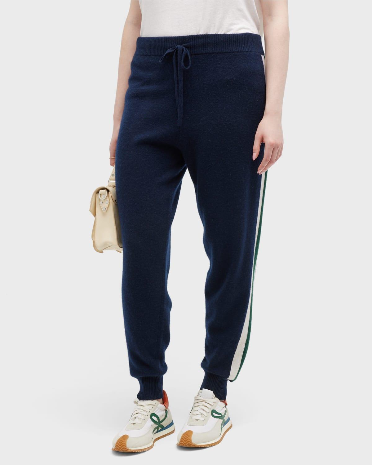 Striped Cashmere Track Joggers Product Image