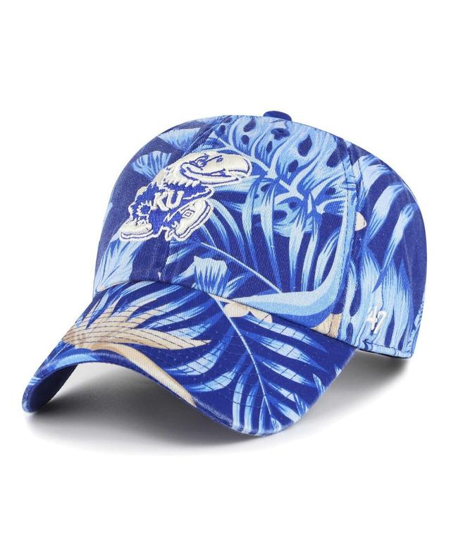 Mens 47 Brand Royal Kansas Jayhawks Tropicalia Clean Up Adjustable Hat Product Image