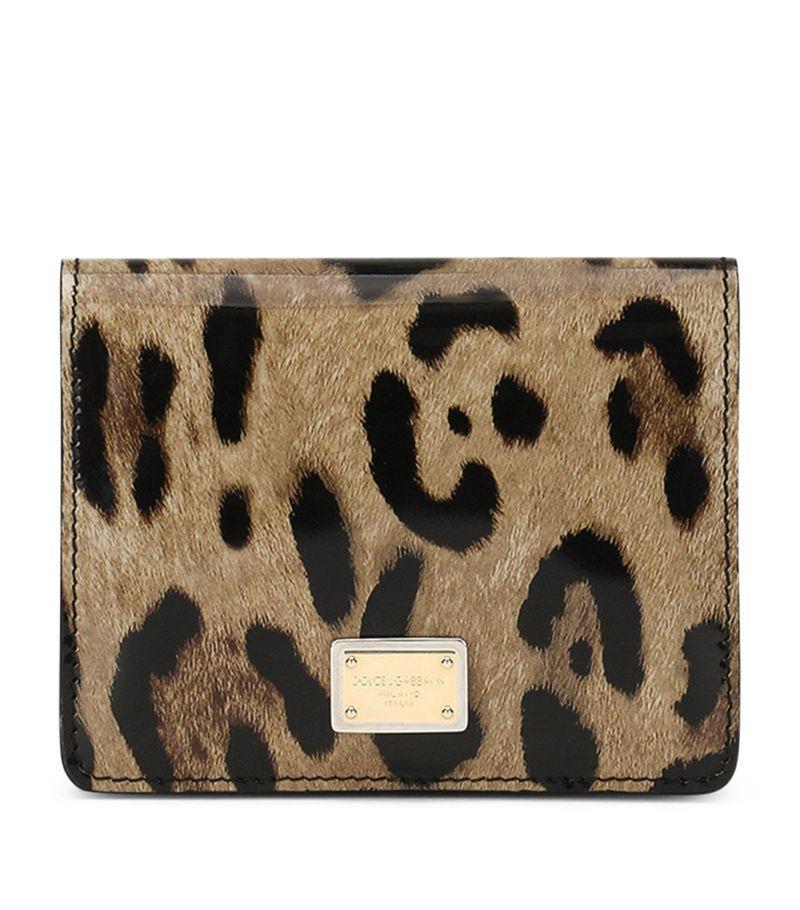 Leather Leopard Print Wallet In Multi Product Image