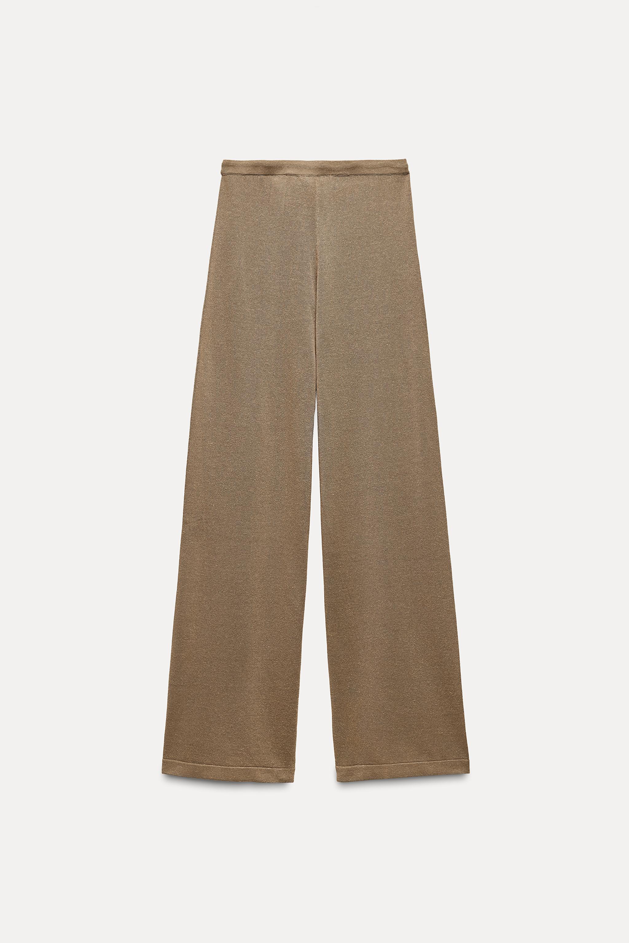 WIDE LEG KNIT PANTS Product Image