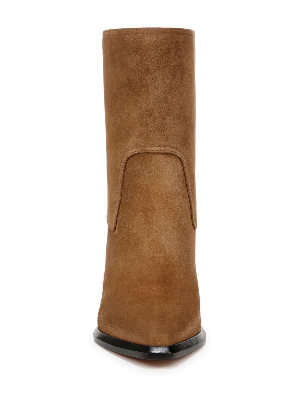 Arlington Western Suede Ankle Boots In Elmwood Tan Suede Product Image