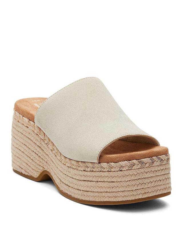 TOMS Lailam Espadrille Platform Slide Sandal Product Image