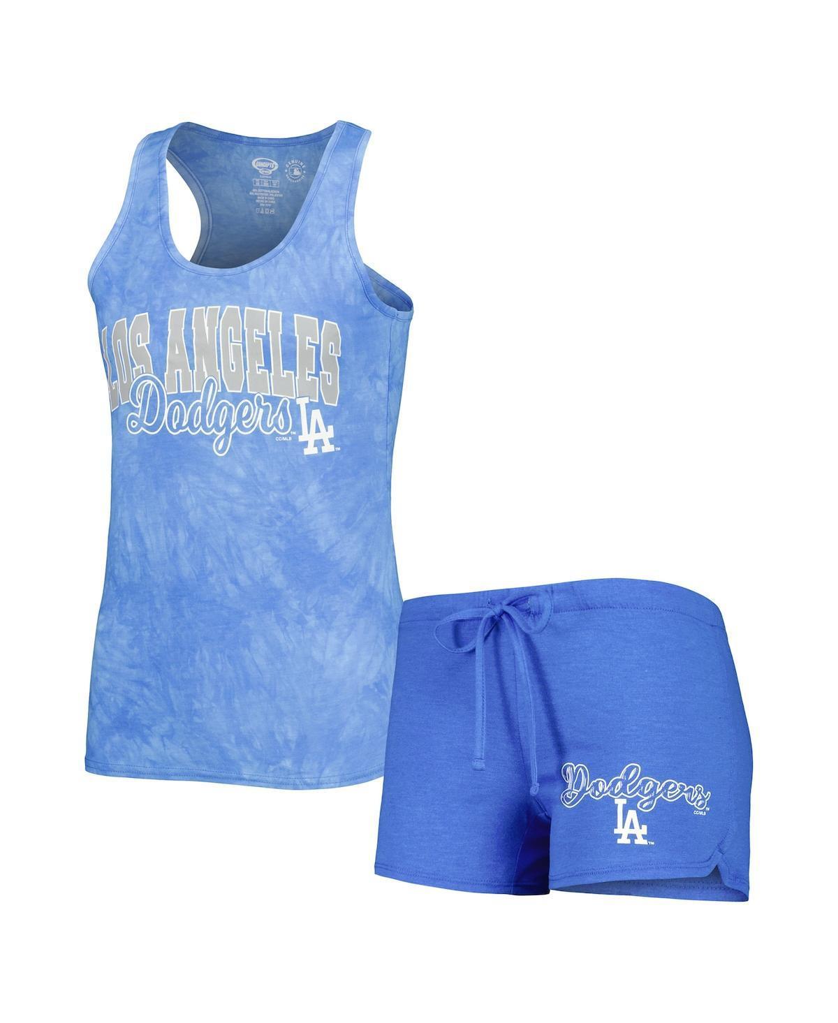 Womens Concepts Sport Royal Los Angeles Dodgers Billboard Racerback Tank Top and Shorts Sleep Set Product Image