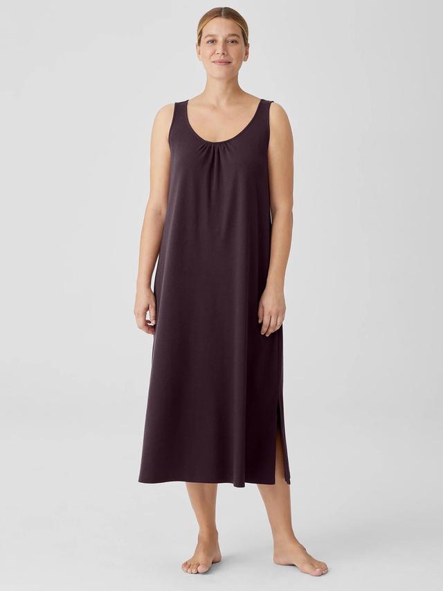 EILEEN FISHER Organic Cotton Interlock Scoop Neck Sleep Dressfemale Product Image