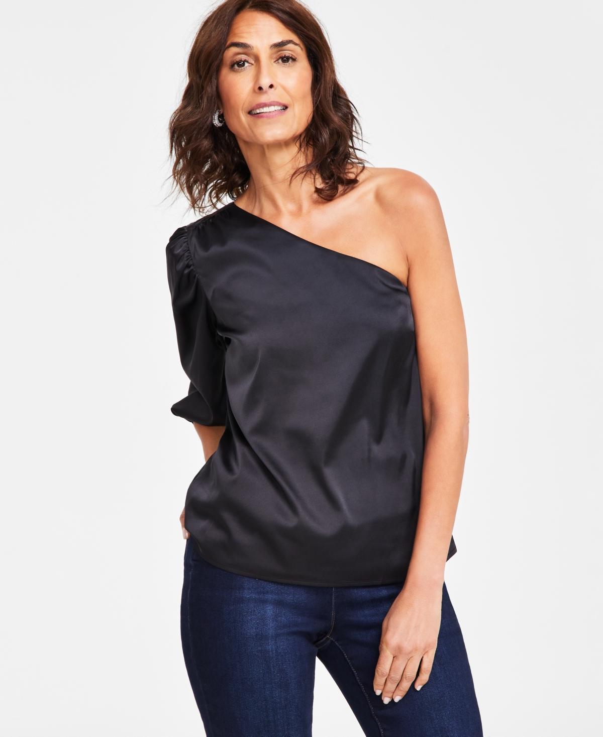 I.n.c. International Concepts Womens One-Shoulder Blouse, Created for Macys Product Image