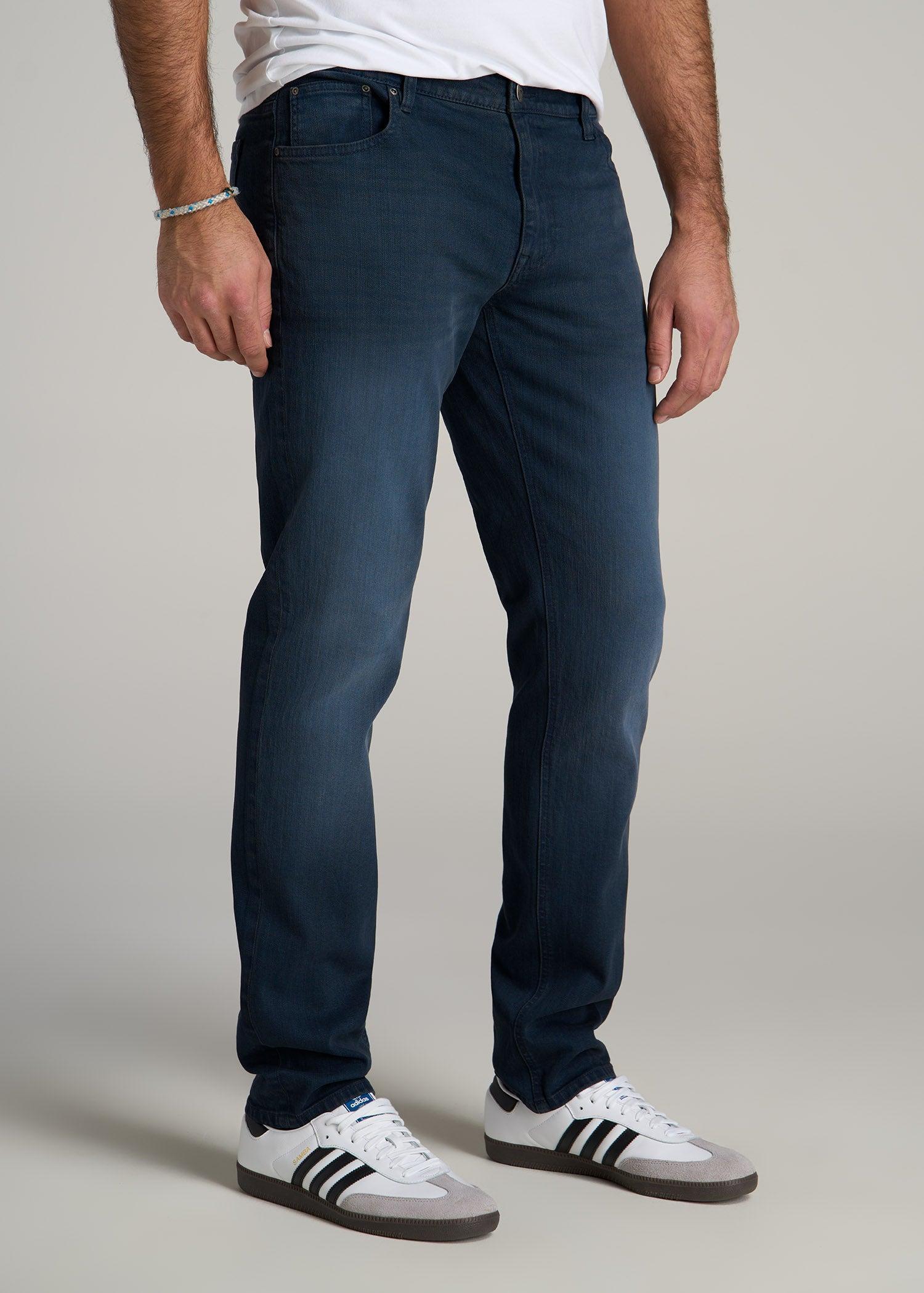 Carman TAPERED Jeans for Tall Men in Faded Blue Black Product Image