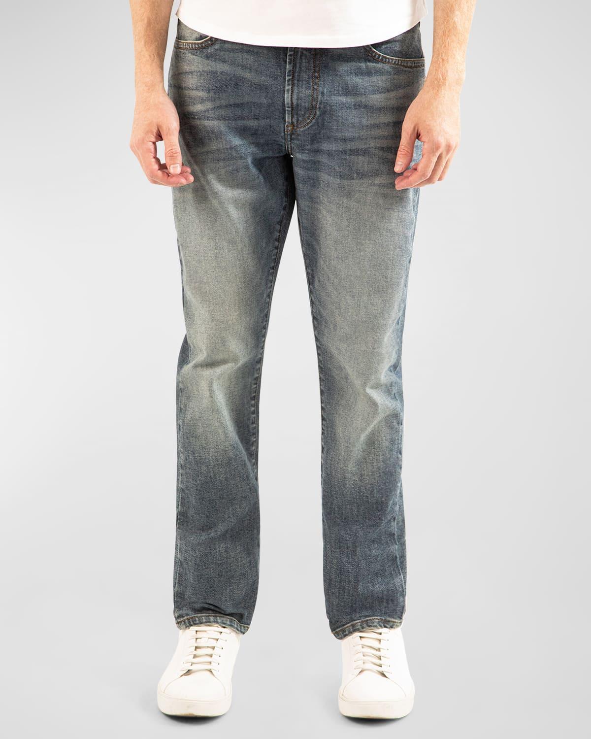 Mens Deniro Medium Wash Straight-Fit Jeans Product Image