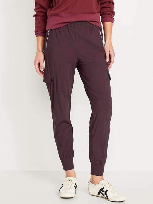 High-Waisted SleekTech Cargo Joggers Product Image