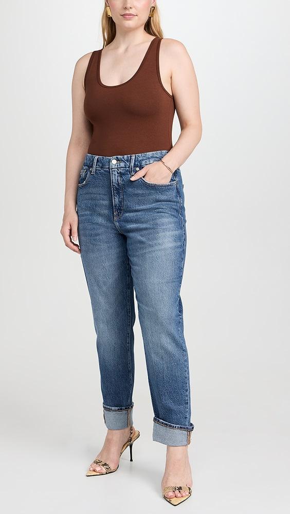 Good American The Weekender Cuffed Jeans | Shopbop Product Image