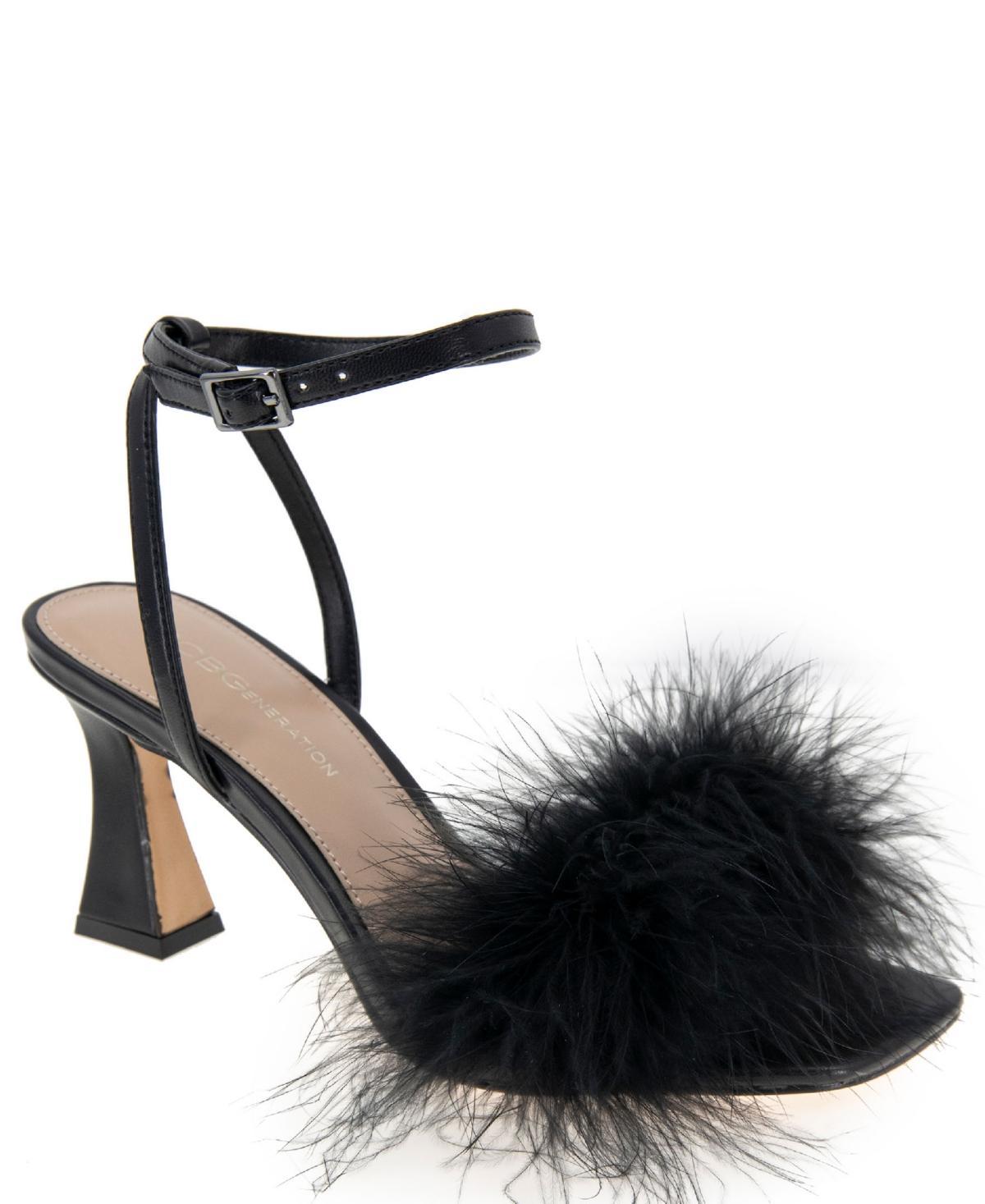 BCBGeneration Relby Faux Fur Dress Sandals Product Image