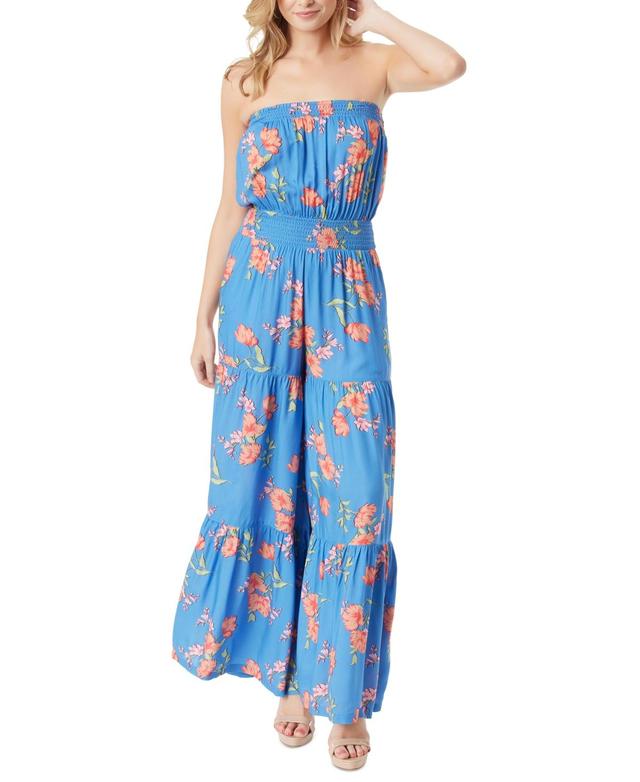 Women's Devyn Strapless Smocked Jumpsuit Product Image