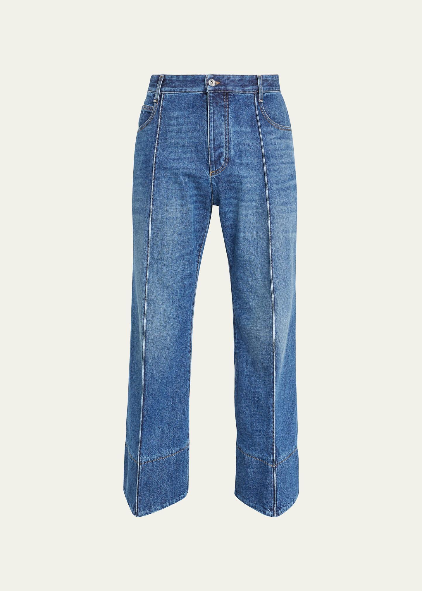 Mens Curved Jeans with Center Seam Product Image