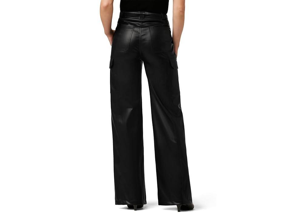 Womens Faux Leather Cargo Pants Product Image