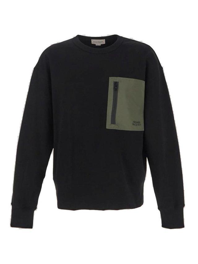 Logo Embroidered Crewneck Sweatshirt In Black Product Image