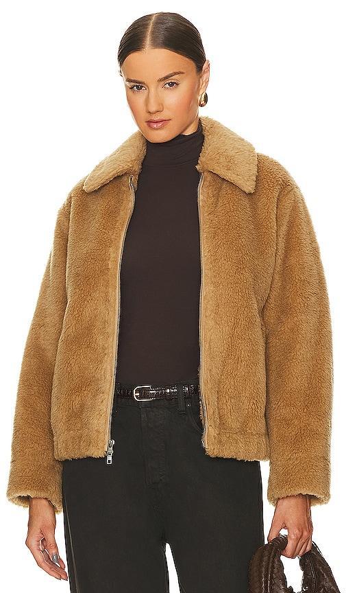 Faux Shearling Bomber Jacket Product Image