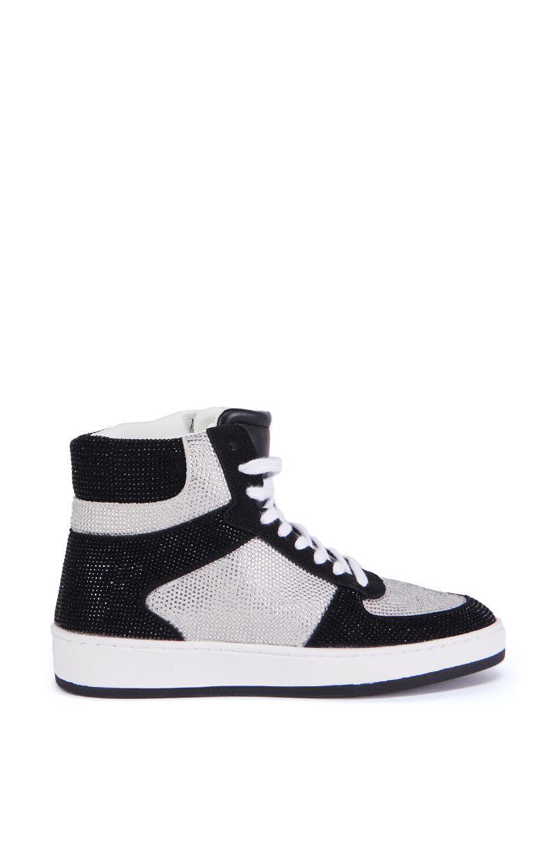 AZALEA WANG ADRYAN BLACK SPARKLE SNEAKER Product Image