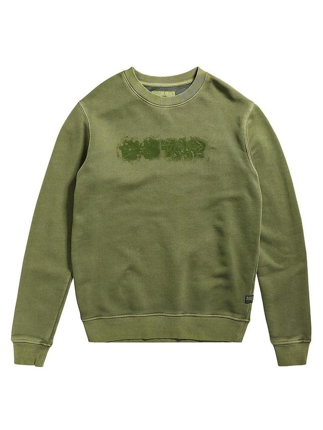 Mens Distressed Logo Crewneck Sweatshirt Product Image