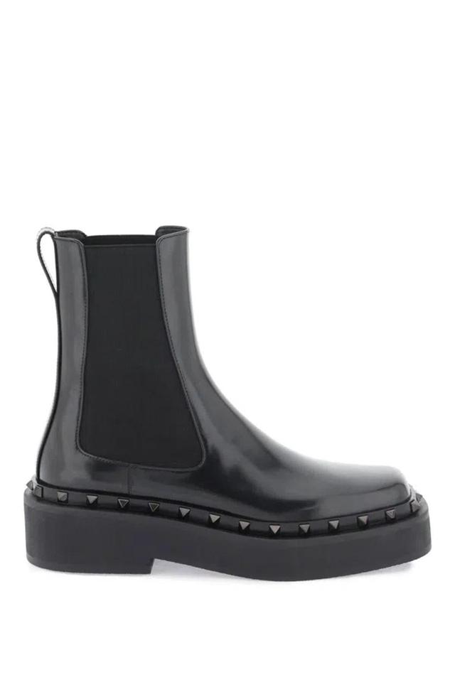 Rockstud M-way Leather Boots In Black Product Image