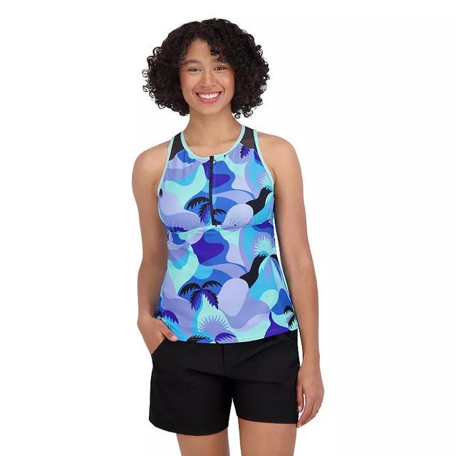 Womens ZeroXposur Printed Vibe Eclipse Tankini Top Product Image