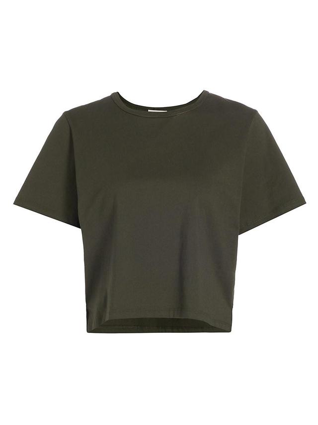 Womens Julia Cotton Cropped T-Shirt Product Image