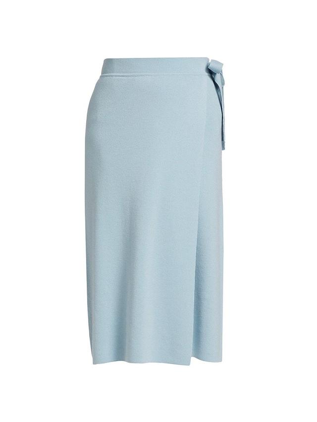 Womens Wrap Wool Midi-Skirt Product Image