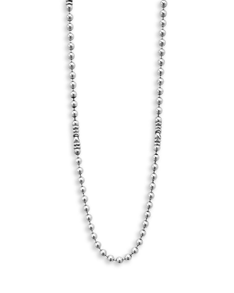 Mens Sterling Silver Anthem Ball Chain Necklace, 5mm, 20in Product Image