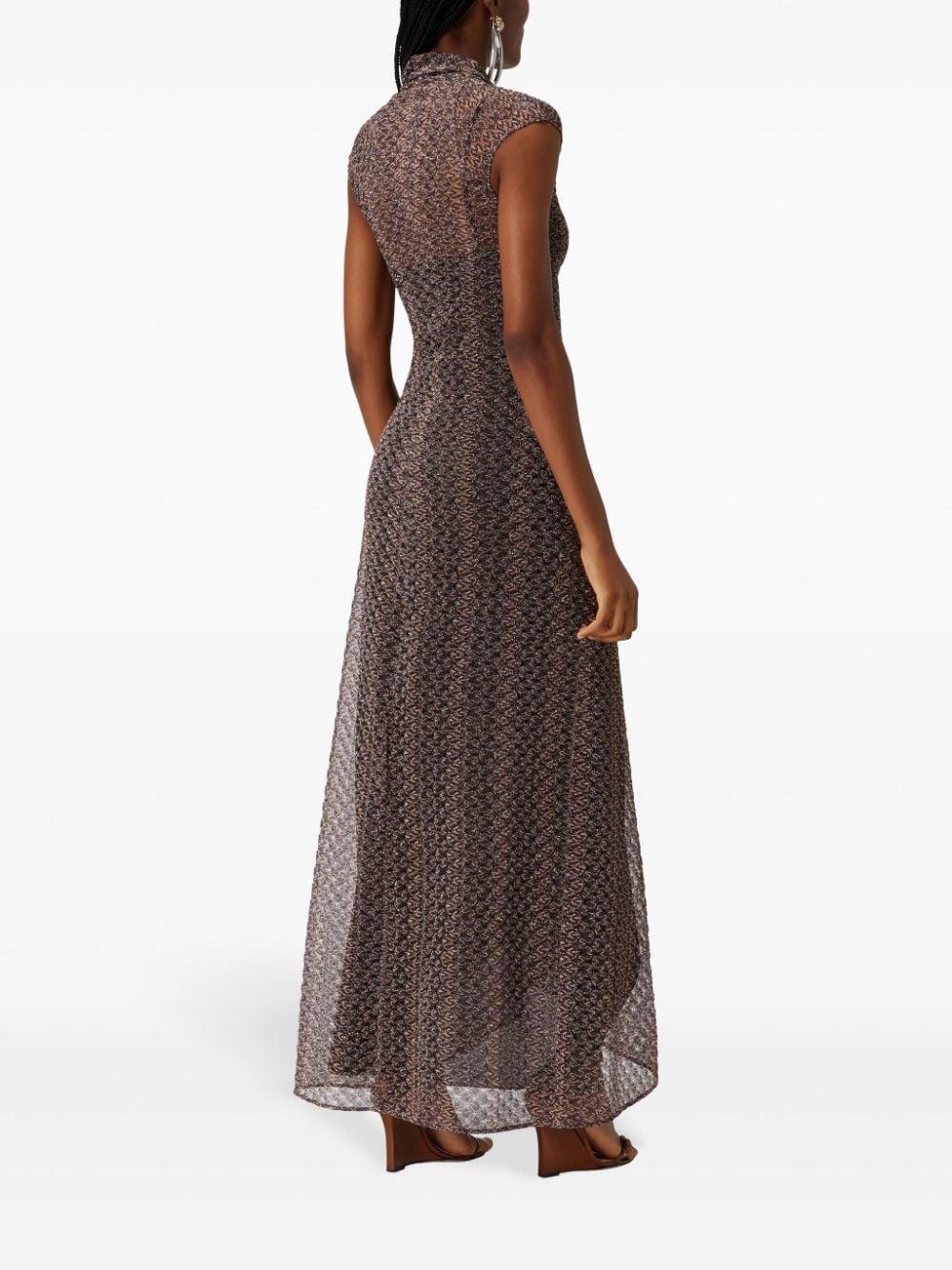 lamé lace maxi dress Product Image