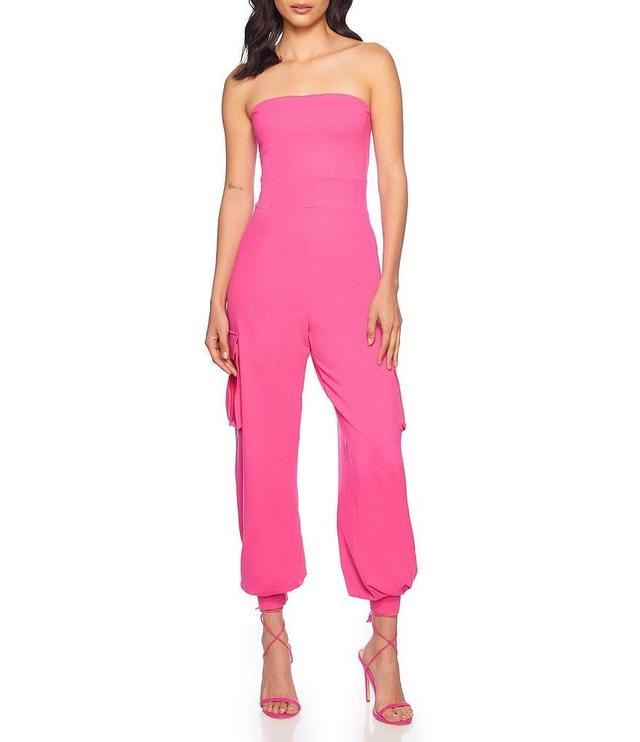 Susana Monaco Strapless Tube Cargo Jumpsuit Product Image