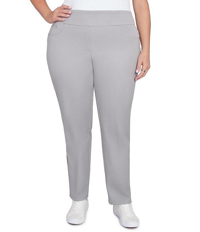 Ruby Rd. Plus Size Soft Twill Straight Leg Pull-On Pants Product Image