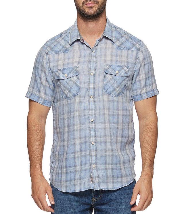 Flag and Anthem Frankfort Vintage Plaid Short Sleeve Western Shirt Product Image