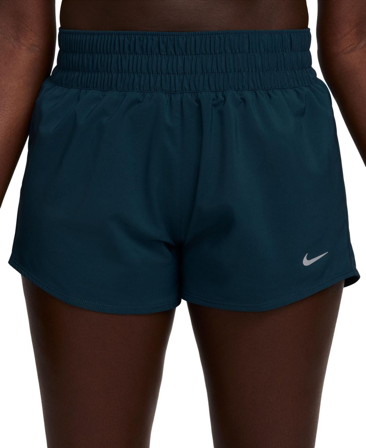 Nike Womens One Dri-fit Mid-Rise Brief-Lined Shorts - Ltarmb Product Image