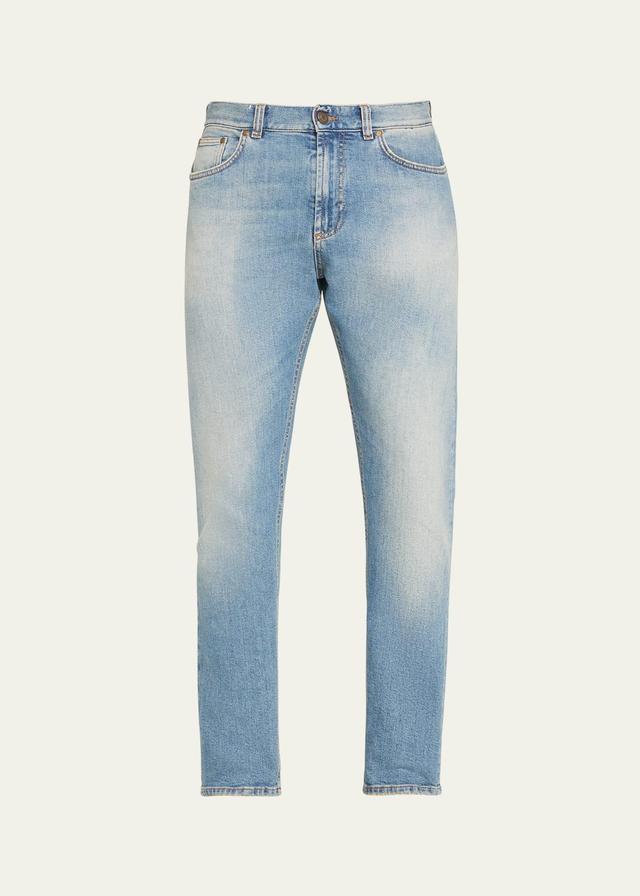 Mens Washed Selvedge Denim Jeans Product Image