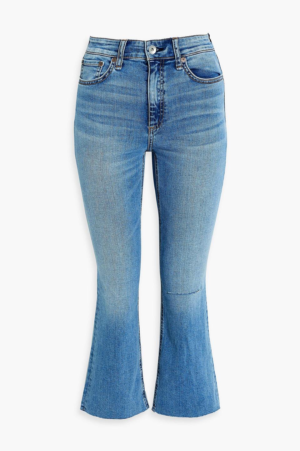 Nina High-rise Flared Stretch-denim Jeans In Clean Mick Product Image