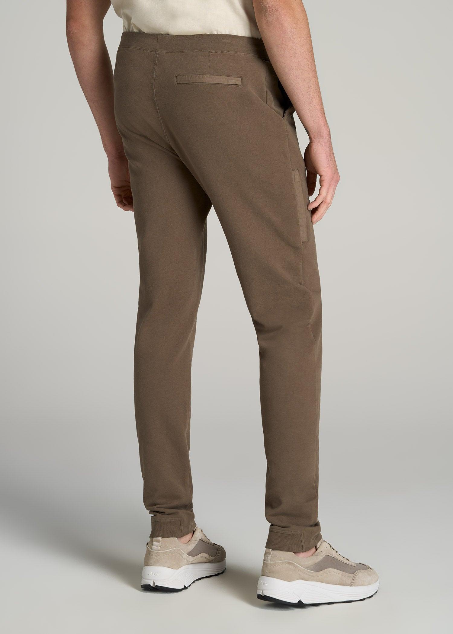 Microsanded French Terry Sweatpants for Tall Men in Army Brush Male Product Image