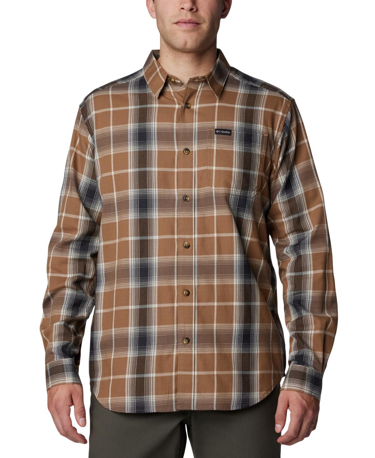 Mens Columbia Vapor Ridge Plaid Woven Button-Down Shirt Blue Tartan Product Image